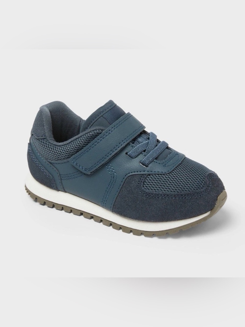 NWT Cat & Jack Toddler Boys' Samson Retro Sneakers Sz 5c Navy Blue Velcro Casual